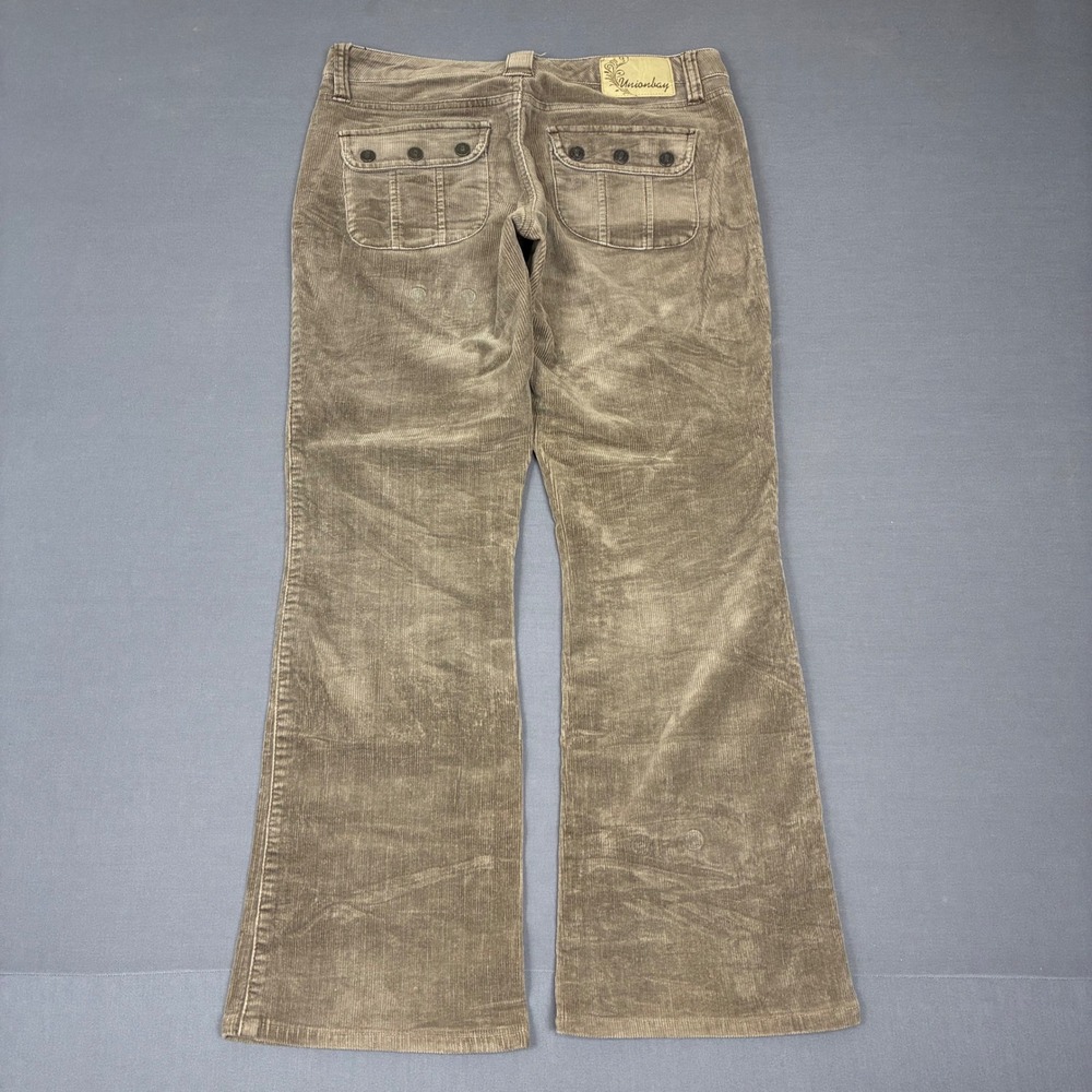 Y2K Union Bay Brown Corduroy Flared Low Rise Pants Women's Size 3 (32x29)